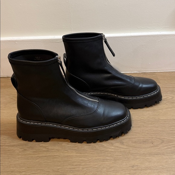 Zipper Combat Boots - Picture 2 of 7